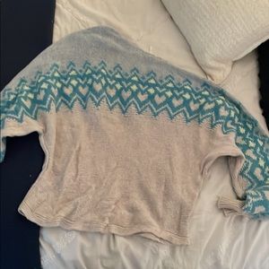 Free people off the shoulder on one side sweater